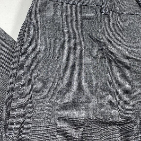 NEW KNICKERBOCKER Men's Preshrunk Cotton Plaid Trousers Size 28 Dark Grey - Picture 7 of 8